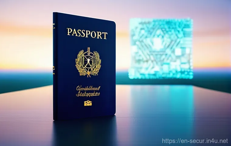 정보보안학 디지털 인증서 - **Prompt:** A sleek, modern web browser interface displayed on a holographic screen. A prominent, gl...