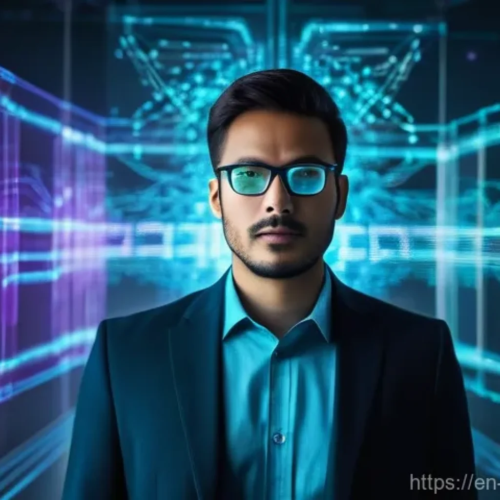 정보보안학 네트워크 분석 도구 - **Prompt:** A discerning, tech-savvy individual, dressed in smart casual attire, stands in a modern,...