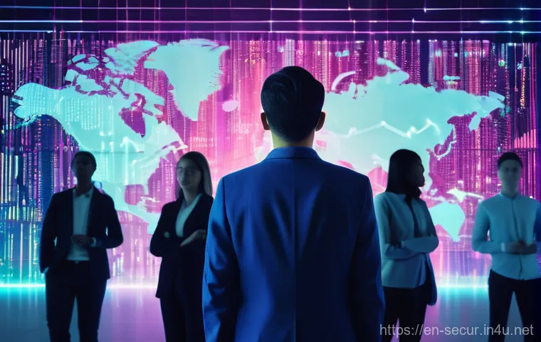 정보보안학 사이버 보안 법적 이슈 - **Prompt:** A dynamic, brightly lit image depicting a diverse group of individuals (adults and teena...