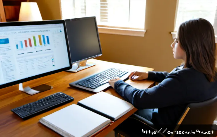 정보보안학 정보 보안 인증 자격증 - Photorealistic cybersecurity certification study scene in a bright modern American home office, focu...